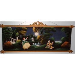 Tapestry of Man Serenading a Woman