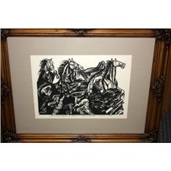 Framed Print of Horses