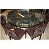 Image 1 : Glass Table and 7 Chairs