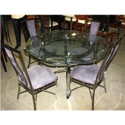 Glass Tables and 4 Chairs