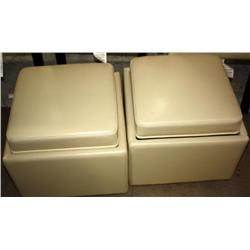 2 Small Leather Seats, and 4 Chairs