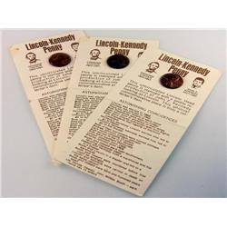 (3) Uncirculated Lincoln Head With Kennedy Penny
