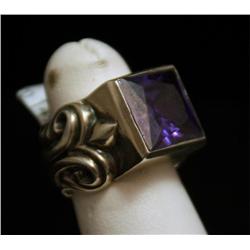 Sterling Silver Ring with Amethyst Stone