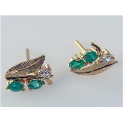 AAA Grade Columbian Emerald & Diamond Earrings