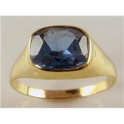 Men's AAA Grade 25ct Blue Topaz Ring