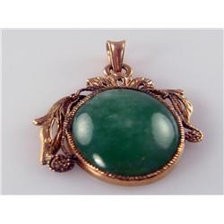 AAA Grade Deep Green Apple Jade Pendant