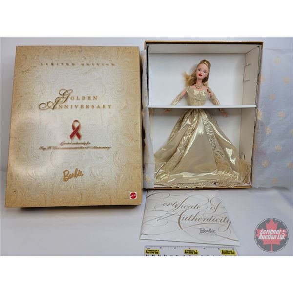 BARBIE : Golden Anniversary Barbie : Limited Edition : Created exclusively for Toys' R US to Commemo