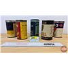 Image 2 : Baking Powder Tin Combo (5) :  ~ ROSE ~ Old Standard ~ Blue Willow (5-1/2"H x 3"Dia) ~ Shield ~ Egg-