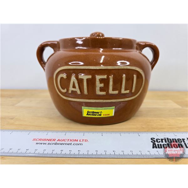 Medalta Potteries : CATELLI Stoneware Bean Pot w/Lid (5"H)