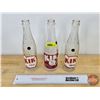 Image 2 : KIK COLA & KIK 5¢ : BOTTLES (3) - Clear (Red / White ACL) (9"H)
