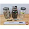 Image 1 : Coffee / NABOB Collector Combo: 3 Jars; Scoop; Spoon & Nabob Ad Coupons (Tallest Jar with Beans Meas