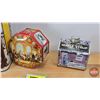 Image 3 : Variety Tins (5) : Incl. Old Colony Maple Syrup (Tallest Measures: 8-1/4"H x 5-3/4"W x 4-1/2"D)