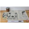 Image 1 : Collector Combo: Pacific Milk Tin (Paper Label) ; Quintuplets Article / Ads (Tin Measures: 4"H x 3-3