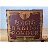 Image 3 : MAGIC BAKING POWDER Wood Crate with Lid (Paper Label) (12-1/4"H x 13"W x 19-3/4"D)