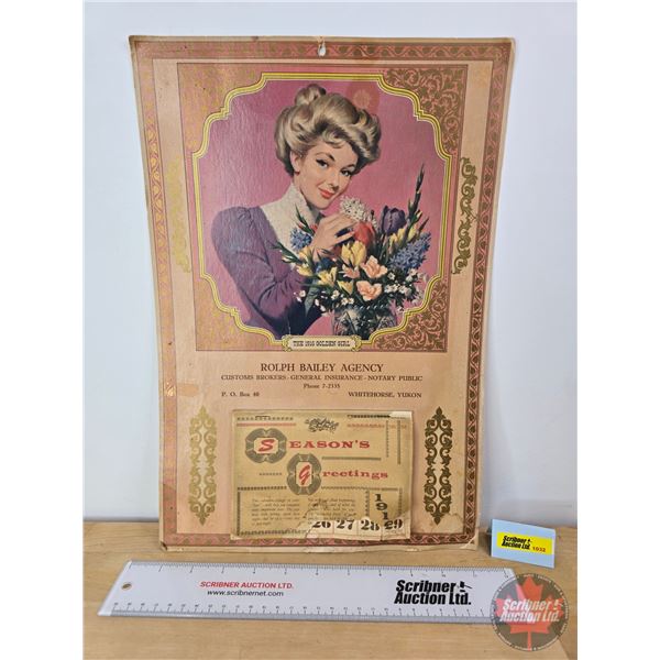 Advertising Calendar 1916 : Rolph Bailey Agency : Whitehorse Yukon (Complete) (16" x 11")
