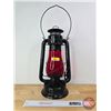 Image 1 : Beacon Barn Lantern (Black / Red Globe) (Measures: 15-1/2"H)