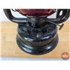 Image 2 : Beacon Barn Lantern (Black / Red Globe) (Measures: 15-1/2"H)