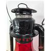 Image 3 : Beacon Barn Lantern (Black / Red Globe) (Measures: 15-1/2"H)