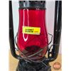 Image 7 : Beacon Barn Lantern (Black / Red Globe) (Measures: 15-1/2"H)