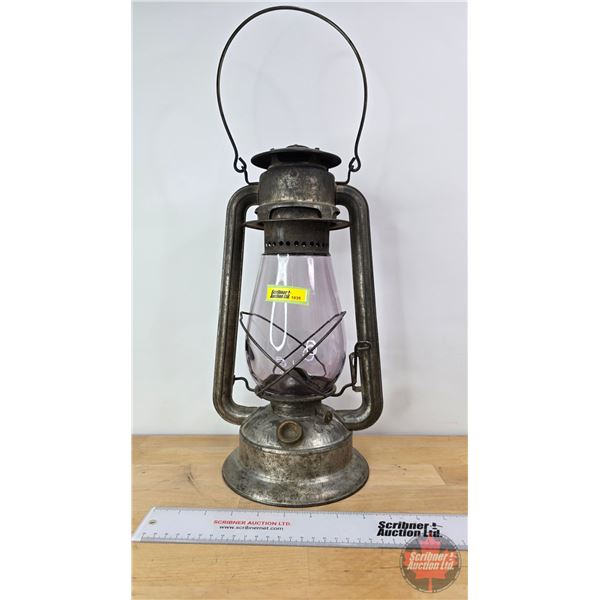 Barn Lantern "No. 2" : C.B. Marswells : Purple Tinge Globe : Feb 1912 (Measures: 15"H)