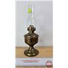 Image 2 : Coal Oil Lamp : Brass Base (Total Measures w/Chimney : 9-1/2"H)