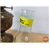 Image 7 : Coal Oil Lamp : Brass Base (Total Measures w/Chimney : 9-1/2"H)