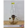 Image 1 : Coal Oil Finger Lamp : Clear Glass (Total Measures w/Chimney : 12-1/2"H)