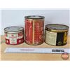 Image 3 : Coffee Tin Combo (3): BRAID'S BEST ; MORSES ; SANKA (Tallest Measures: 5-1/2"H x 4-1/4"Dia)