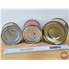Image 7 : Coffee Tin Combo (3): BRAID'S BEST ; MORSES ; SANKA (Tallest Measures: 5-1/2"H x 4-1/4"Dia)