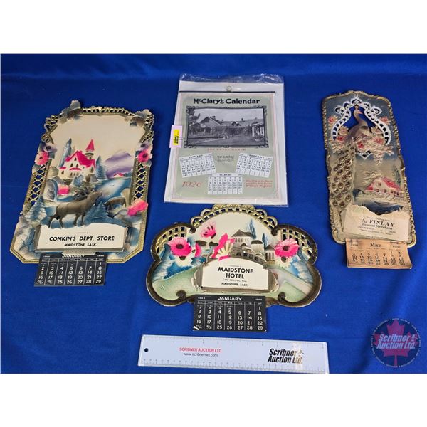 Variety Vintage Advertising Calendars (4) : 1926; 1936; 1944; 1944
