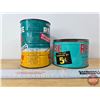 Image 3 : Red Rose Coffee Tins (2) (Tallest Measures: 5-1/2"H x 4"Dia)