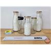 Image 1 : Dairy Bottles ~ Embossed ~ Variety (5) (Tallest 8"H)