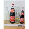 Image 1 : Coca-Cola Bottles (4) (Variety) (Note: 2 Full) (Tallest Measures: 11-1/2"H)