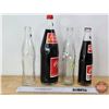 Image 5 : Coca-Cola Bottles (4) (Variety) (Note: 2 Full) (Tallest Measures: 11-1/2"H)