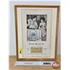 Image 1 : Framed Vintage 1936 Ad Promo Calendar "Krause Milling Co." (Complete) (Frame Measures: 16-3/4"H x 12
