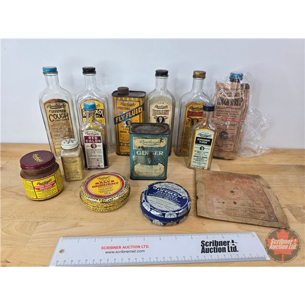 Variety Rawleigh's Bottles/Tins/Fly Pads (14 Items)