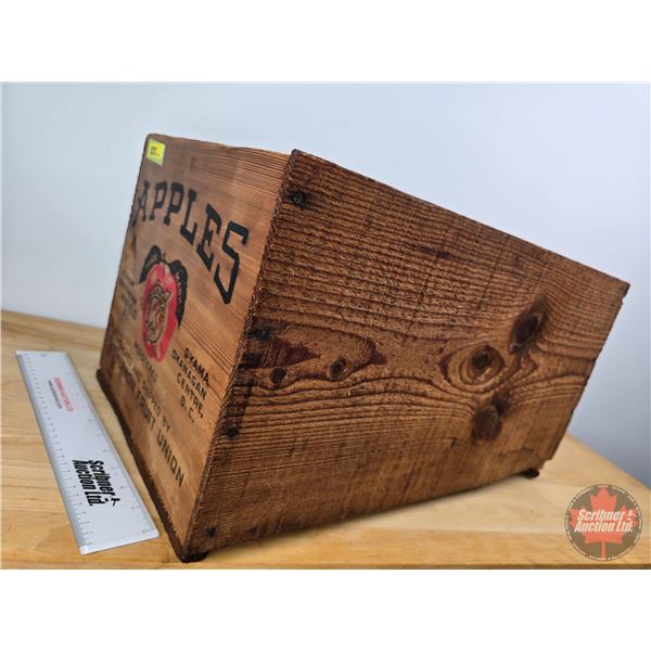 APPLES Wood Crate (10-1/2"H x 12"W x 19-1/2"D)