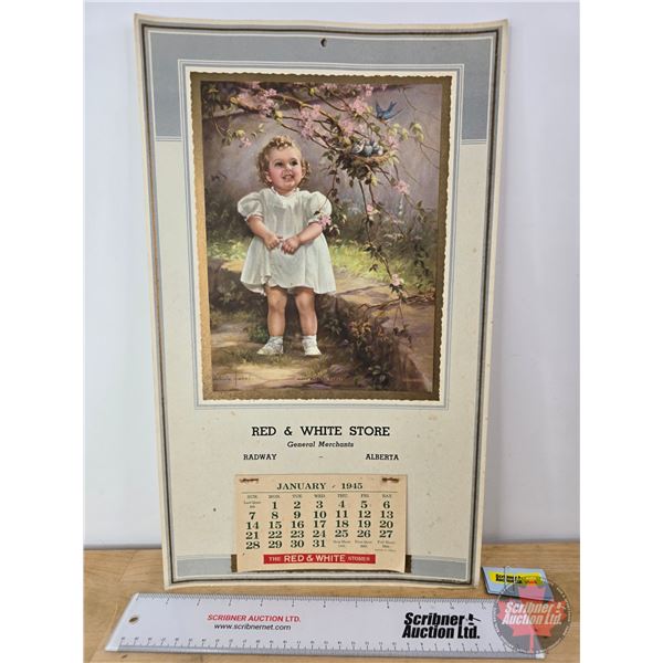 1945 Vintage Advertising Calendar (Complete) (17-1/4" x 10-1/4")