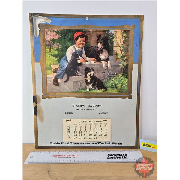 1946 Vintage Advertising Calendar (Complete) (15" x 12")