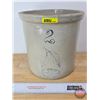 Image 1 : 2 Gallon Red Wing Union Stoneware Crock : Birch Leaves  (10"H x 9-3/4"Dia)