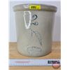 Image 2 : 2 Gallon Red Wing Union Stoneware Crock : Birch Leaves  (10"H x 9-3/4"Dia)