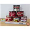 Image 1 : Coffee Tins (Variety) (6) (Butter-Nut Measures: 3-1/2"H x 5"Dia)