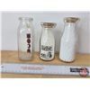 Image 3 : Milk Bottles (3) : NOCA (2) & HILO (1) (Tallest Measures: 6"H)