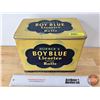 Image 1 : HORNER'S BOY BLUE Licorice Toffee Rolls Tin (7-1/4"H x 9"W x 5-3/4"D)