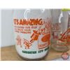 Image 2 : Milk Bottles (3) (Variety) (Clear & ACL) (Tallest Measures: 10"H)