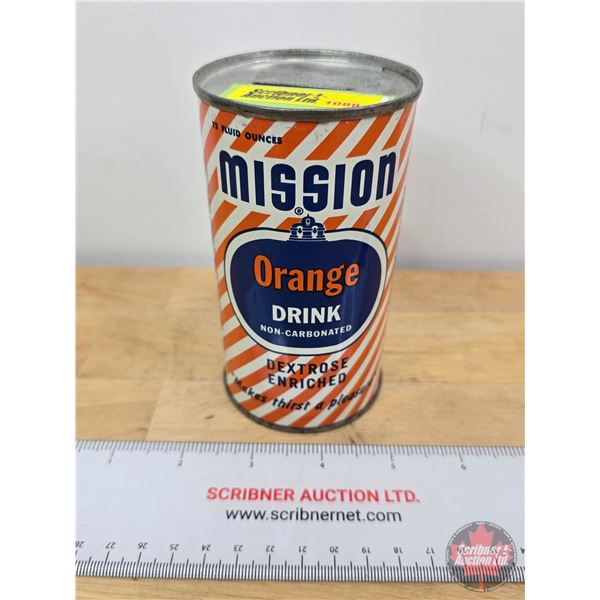 MISSION ORANGE Piggy Bank Tin (4-3/4"H x 2-3/4"Dia)