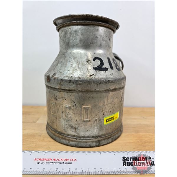 Cream Can : E.C.O. (10"H x 8"Dia Base)