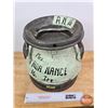 Image 2 : Cream Can w/Lid : Painted (12-1/4"H x 13-1/4"Dia Base)