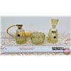 Image 1 : Ladies Vanity Items (3) : Atomizer; Jar w/Lid & Bottle "Pompadour Made in Austria"