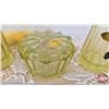 Image 3 : Ladies Vanity Items (3) : Atomizer; Jar w/Lid & Bottle "Pompadour Made in Austria"